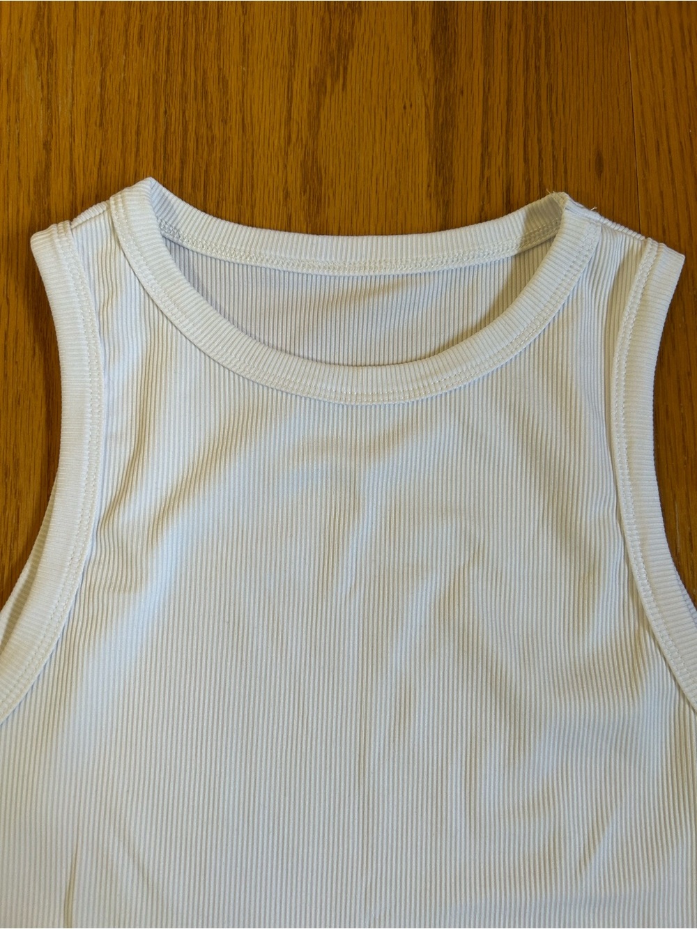 White Ribbed Tank Top - Picture 3 of 6